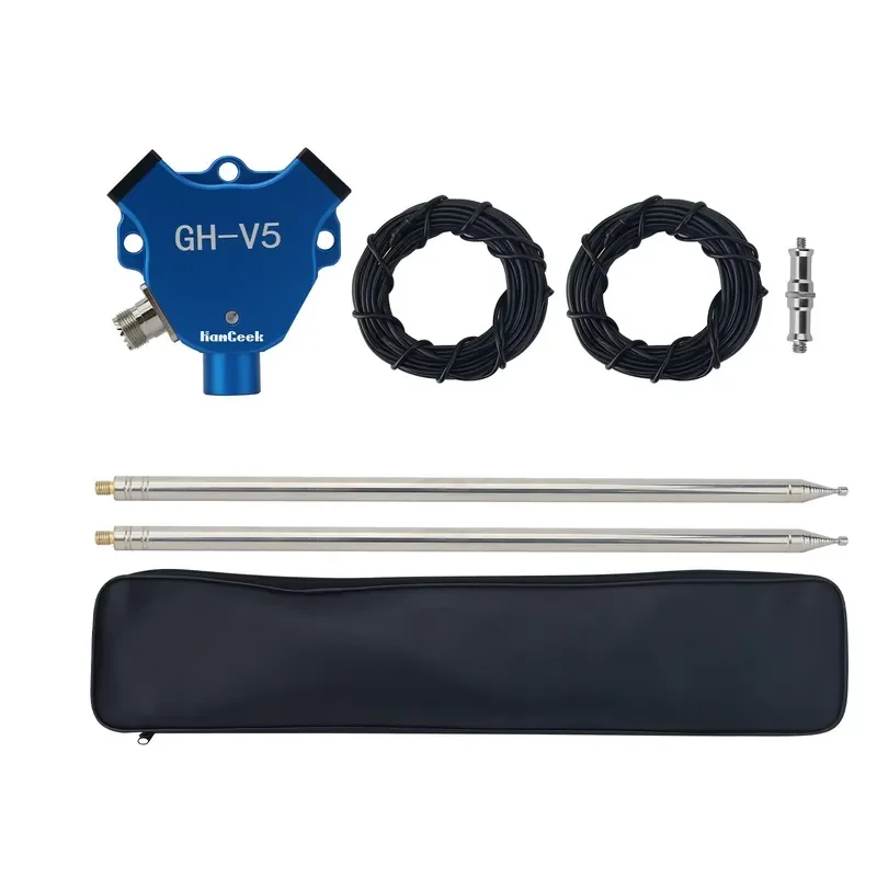 HamGeek GH-V5 V Shaped Antenna 7MHz-430MHz 400W IP68 Waterproof Balun Dipole Shortwave Antenna (Blue/Red)
