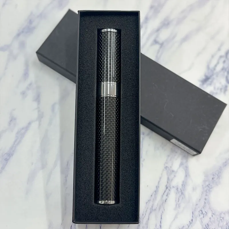 

Metal carbon fiber Cigar Tube Jar Single Cigar box Travel Humidor Box Portable Storage gift for men cigar accessroies 917