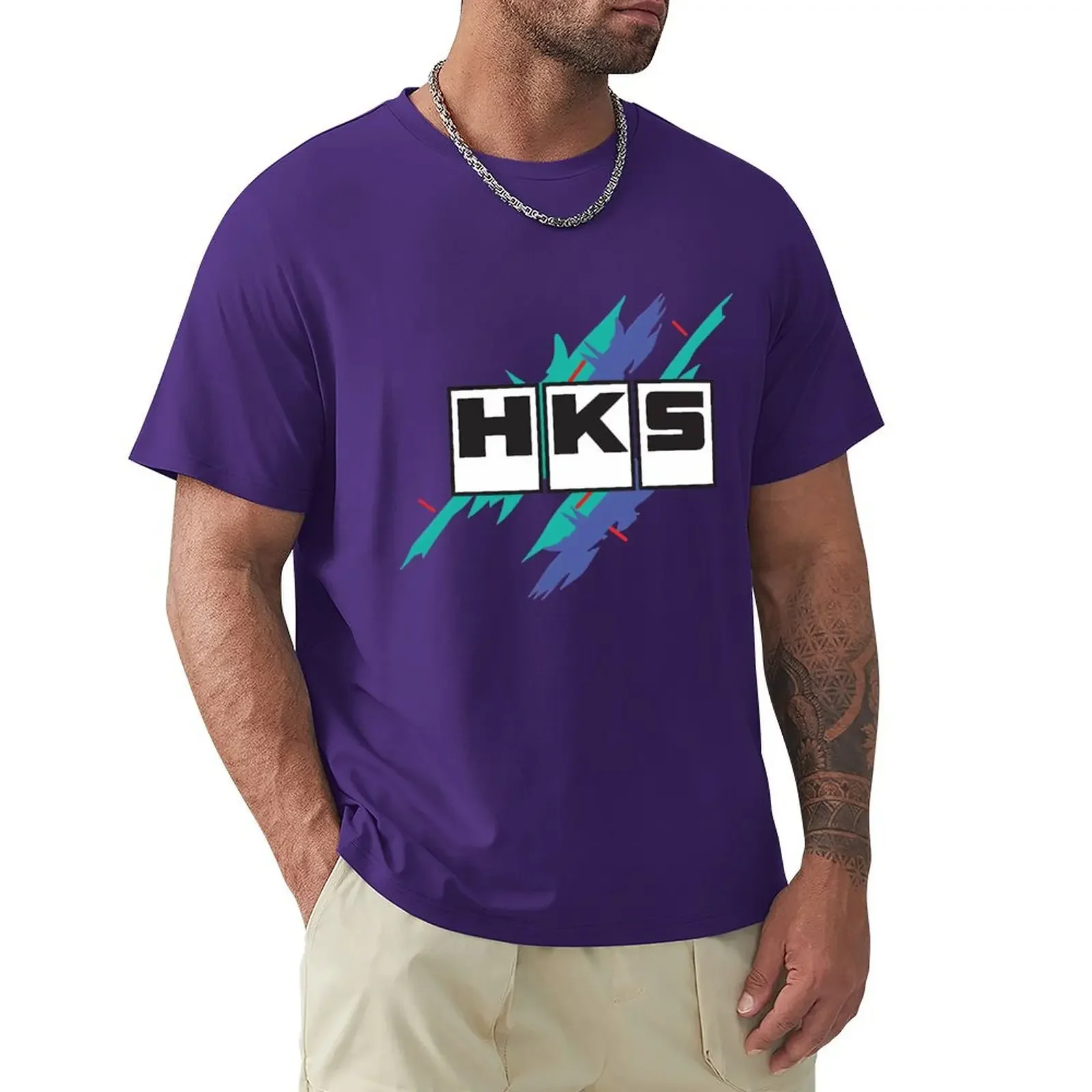 Mens T-shirt Euro Size TOPS Limited HKS Power And Sportser Performance Turbo Logo Unisex Tee-shirt Women Top Tees