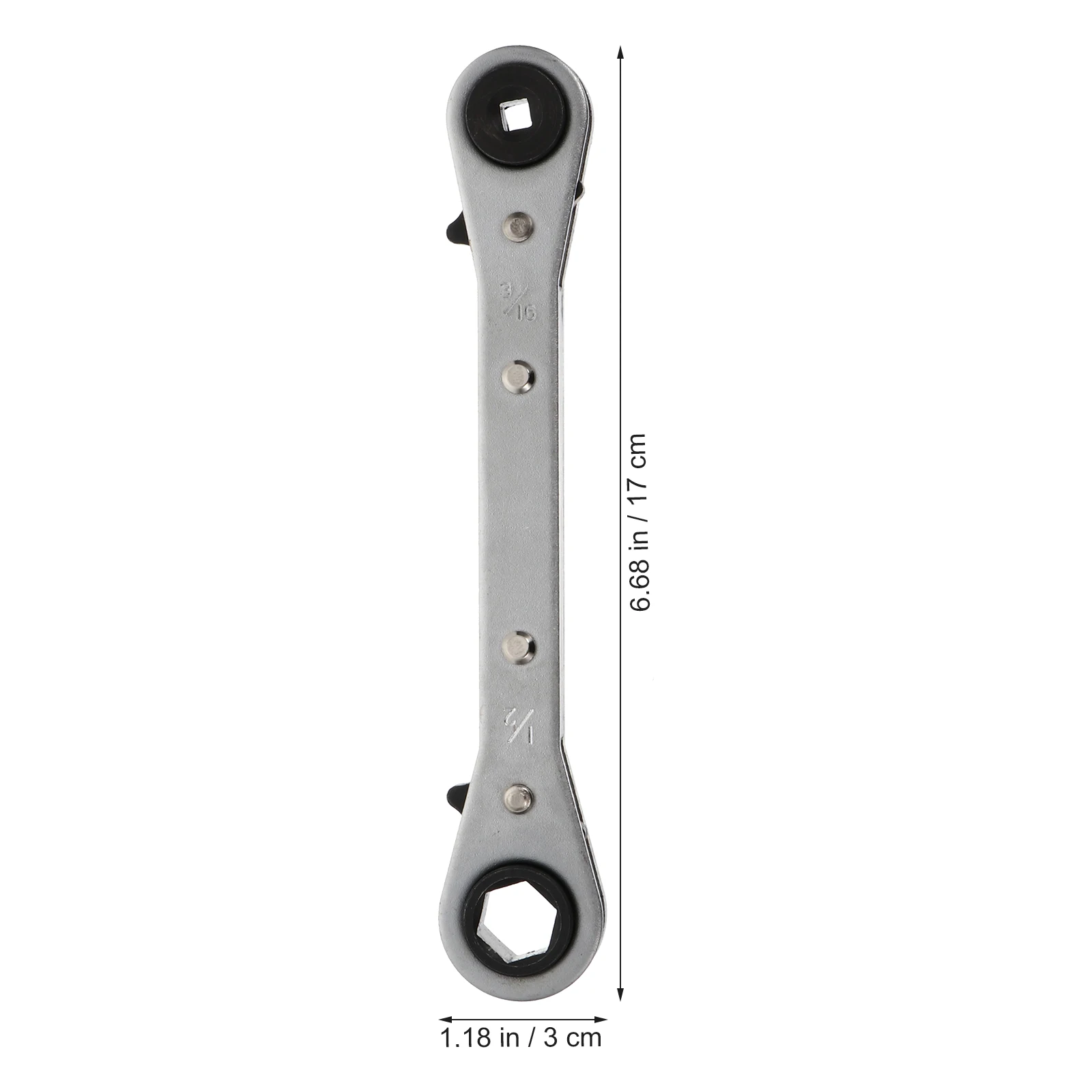 Dual Headed Ratchet Wrench Chrome Vanadium Steel Conditioner Valve Wrench Tool Suitable Factory Home Repair Shop