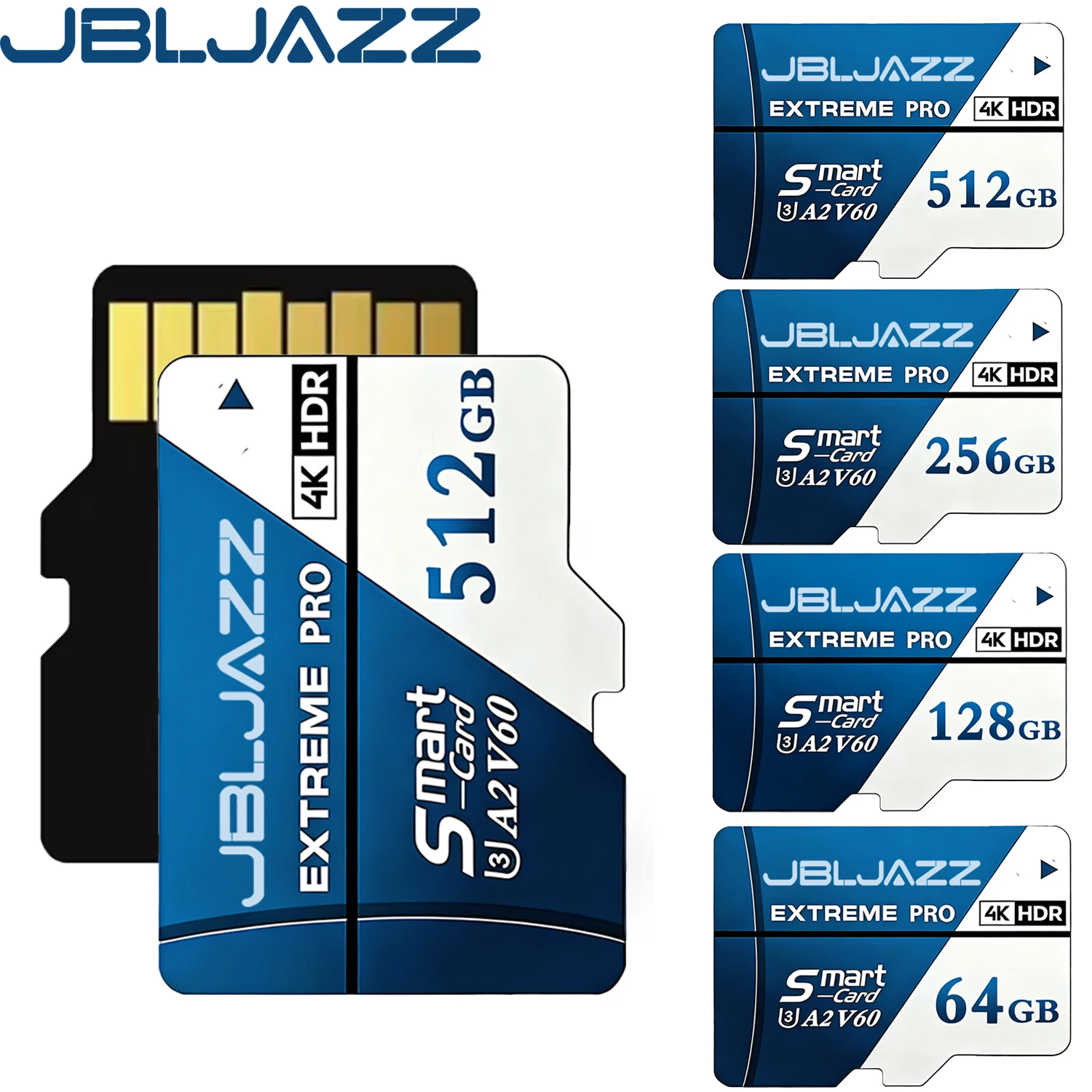 Carte mémoire Micro SD Extreme Pro haute vitesse U3 V60 4K Full HD TF Flash Cards 128 Go 256 Go 512 Go 64 Go pour caméra d'action GoPro