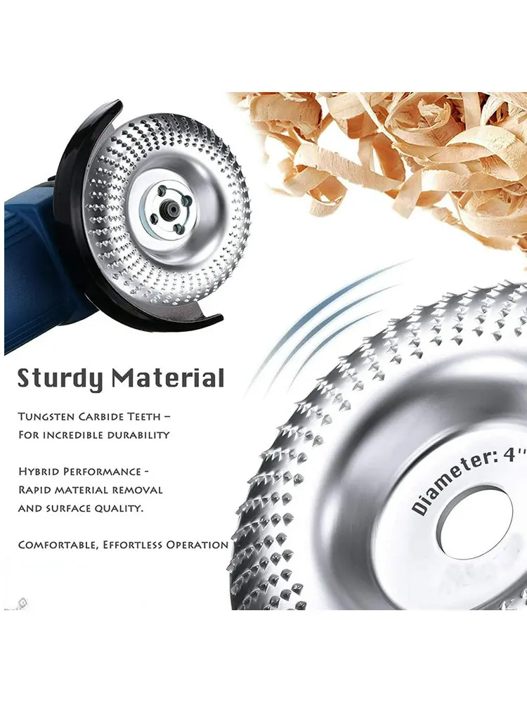 4 zoll 22mm Bohrung Runde Holz Winkel Schleifen Rad Abrasive Disc Winkel Grinder Hartmetall Beschichtung Gestaltung Schleifen Carving Rotary werkzeug