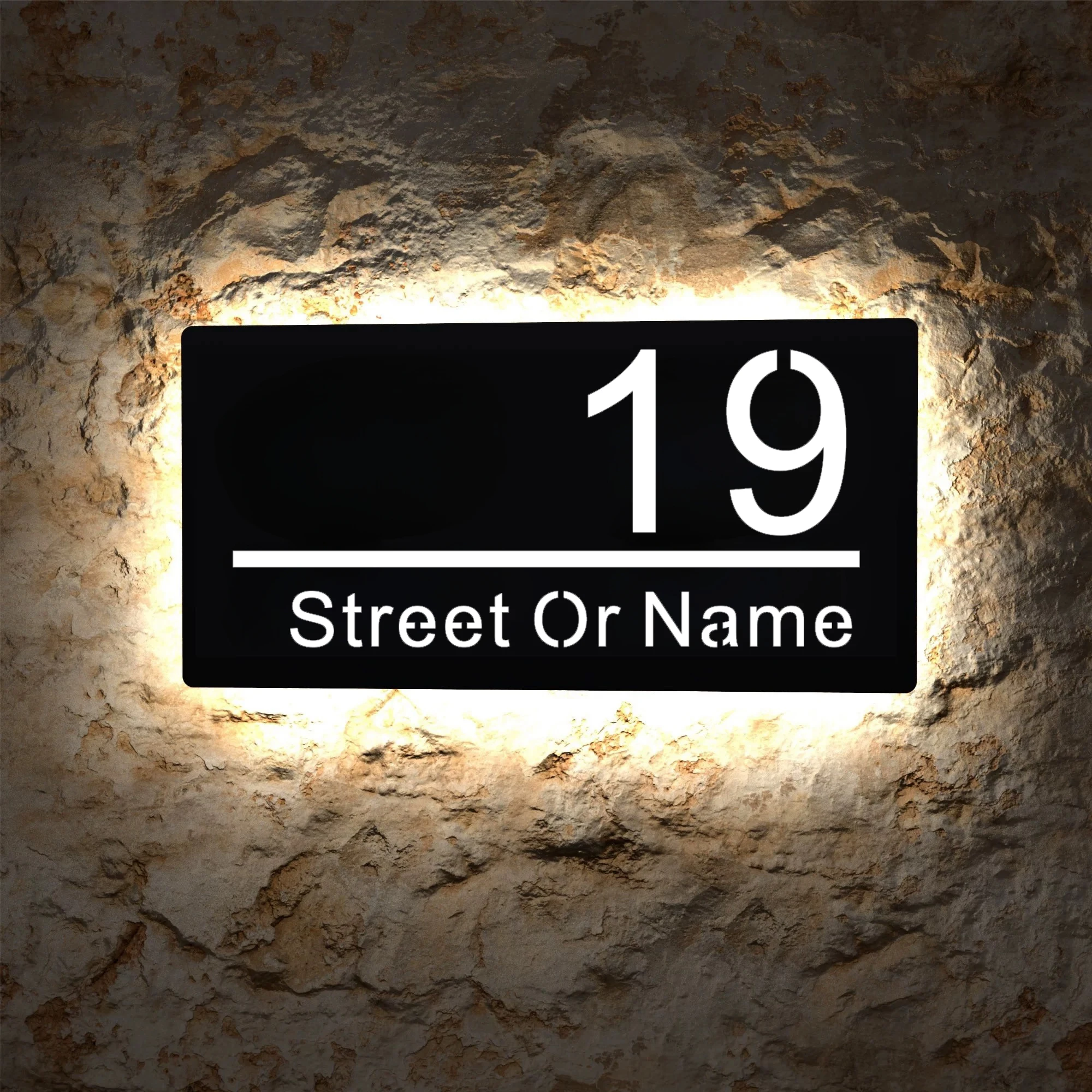 

Personalized Custom 3D LED Acrylic House Number Sign Quality, Waterproof Address Plate Featuring Modern Design Energy Efficient