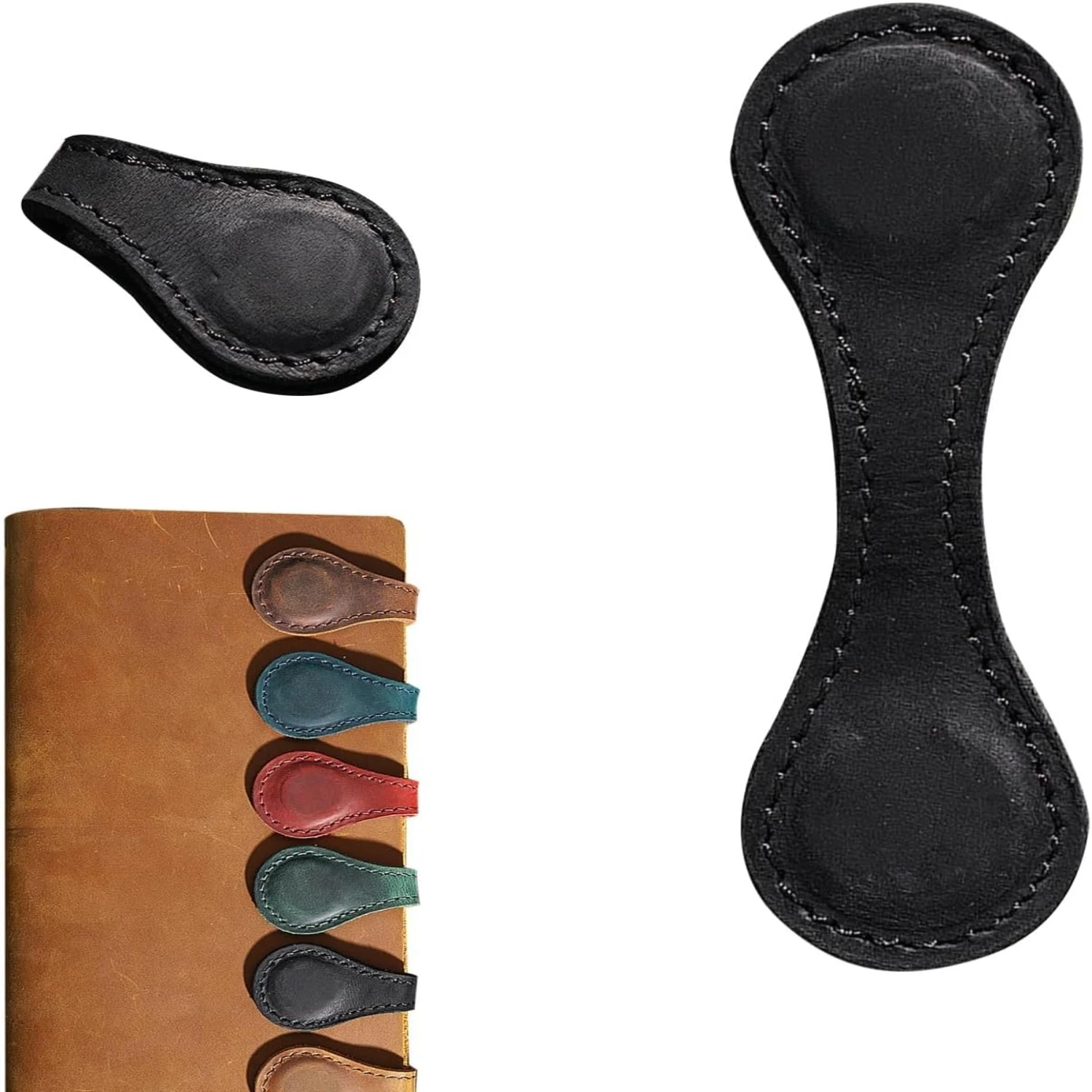 북마크, 인조 가죽 북마크, 빈티지 양면 페이지 마커, 가죽 페이지 클립 버클, 남녀공용 독서 선물