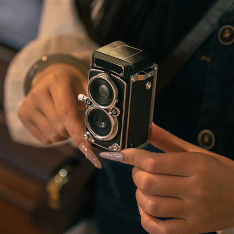 ABGI-CCD كاميرا انعكاسية مزدوجة 1080P فيديو للصور كاميرا غير احترافية هدية عيد ميلاد للأطفال