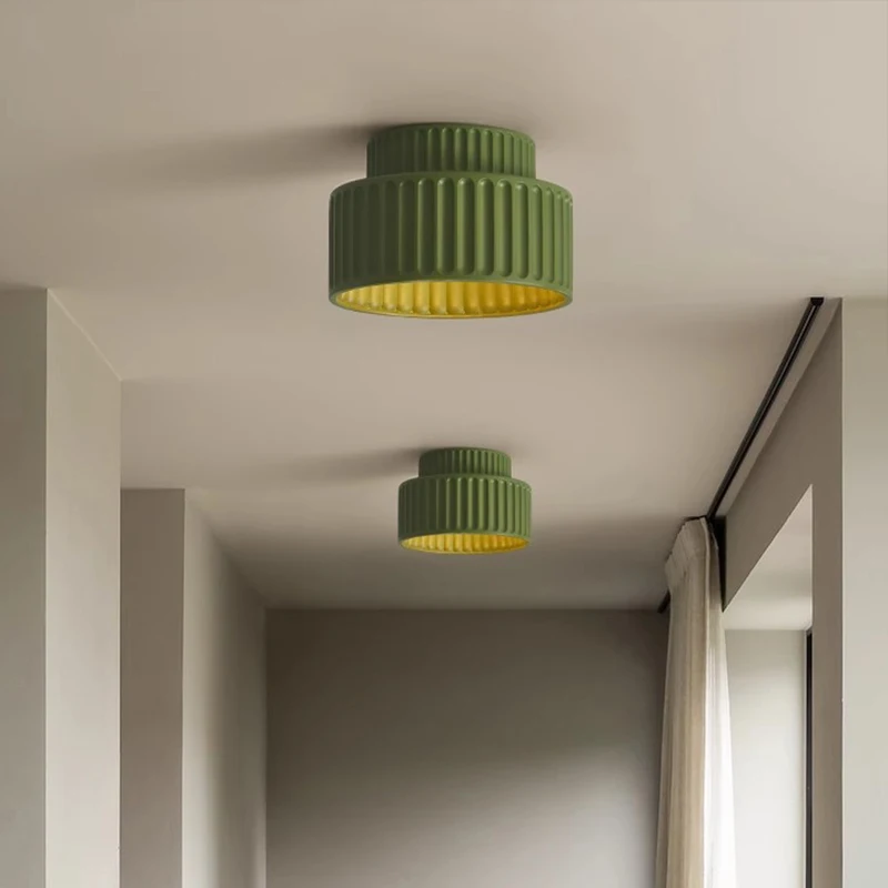 الشمال LED ضوء السقف الراتنج مصباح لغرفة النوم المدخل غرفة المعيشة دراسة مطعم الحد الأدنى ديكور المنزل الداخلي الإنارة