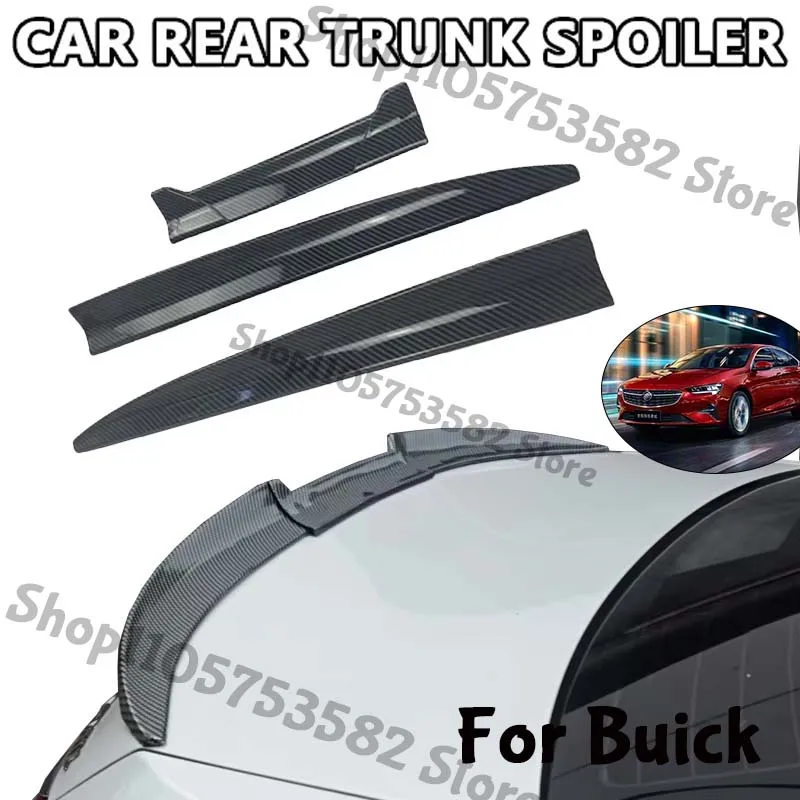 3Pcs DIY Cuttable Rear Trunk Spoiler Roof Wing Matte Black Universal Car Spoiler For Buick Sedan Hatchback Modification