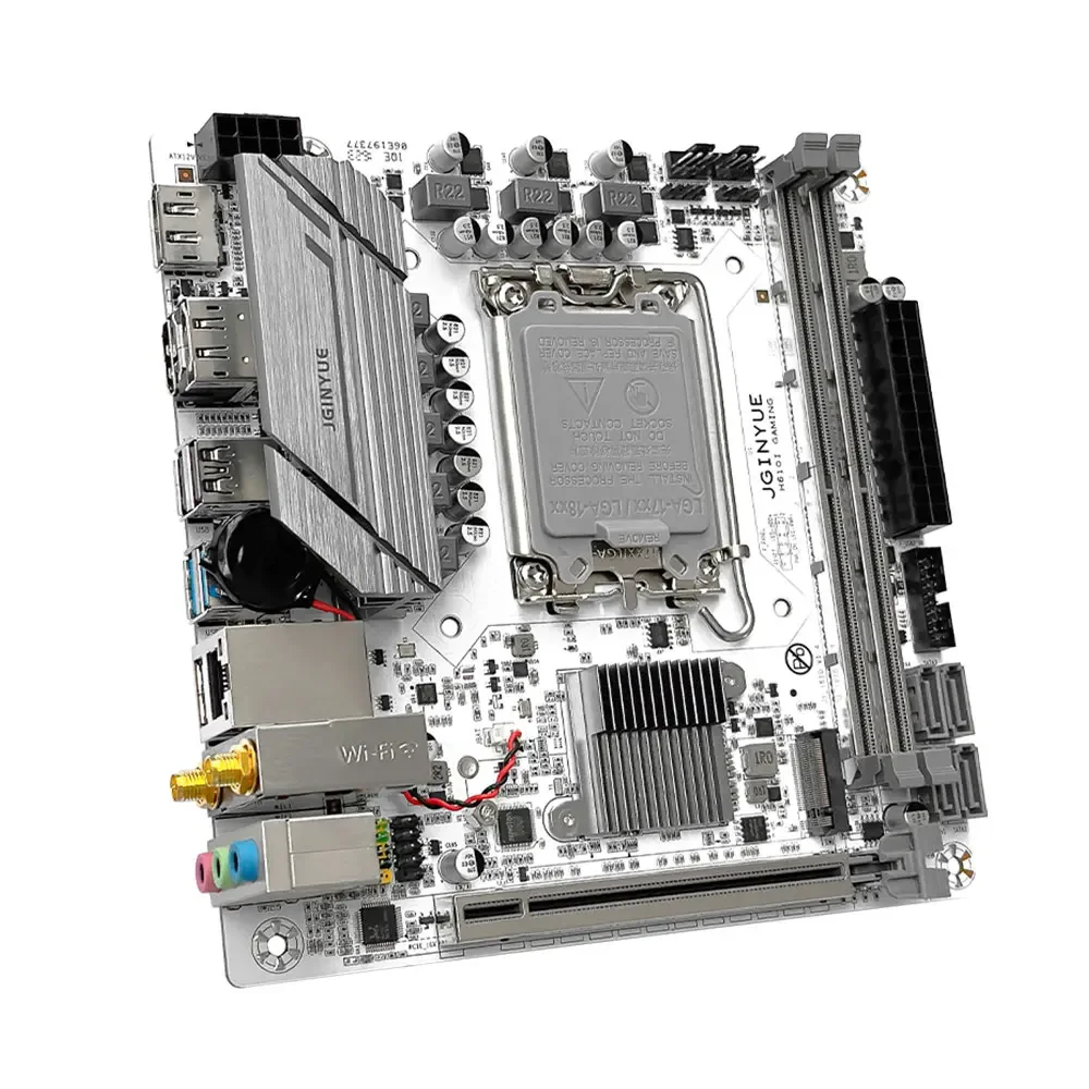 JGINYUE H610 Motherboard LGA1700 Support Intel Core i3/i5/i7/i9 12th 13th Processor Dual channel DDR4 Memory H610i GAMiNG