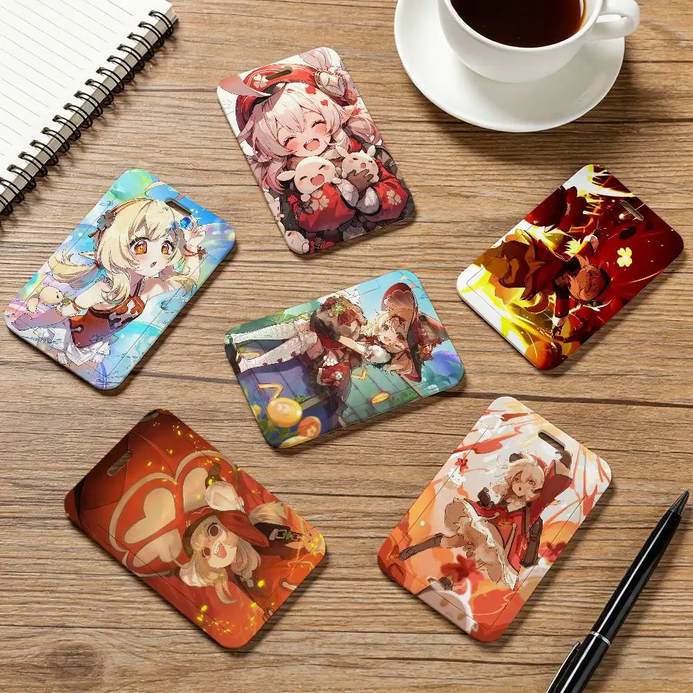 

Genshin Impact Klee Card Cover Bag Business Work Name Card Badge Holders Unisex Credit Card Business Bus ID Holder Case