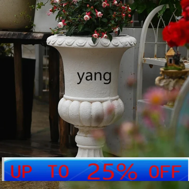 

LH высокий цветочный горшок простой орнамент сад вилла домашний вход украшение пола элитный