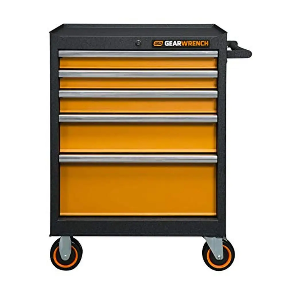 Tool Cabinet 5 Drawers Strong Steel Construction Smooth Sliding Secure Tubular Lock 27