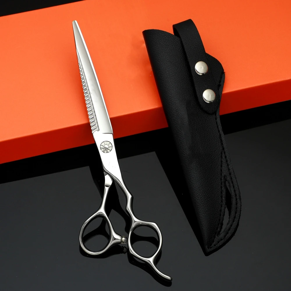 professional 6.8inch CNC hair scissors、 Barber's Tools Multi-purpose thinning scissors Teeth in the opposite direction