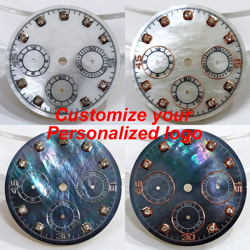 

Циферблат VK63, 29,5 мм, циферблат с жемчужным узором, аксессуары для часов, кварцевый механизм, хронограф, циферблат, 6 стрелок, мужские часы