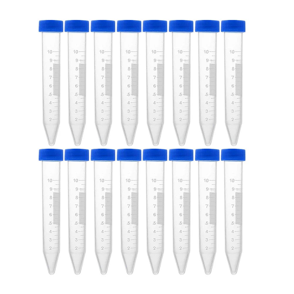 

30 Pcs Centrifuge Tube Test Tubes with Screw Caps Anticoagulation Anticoagulant Cover Lids Atomization Conical Plastic