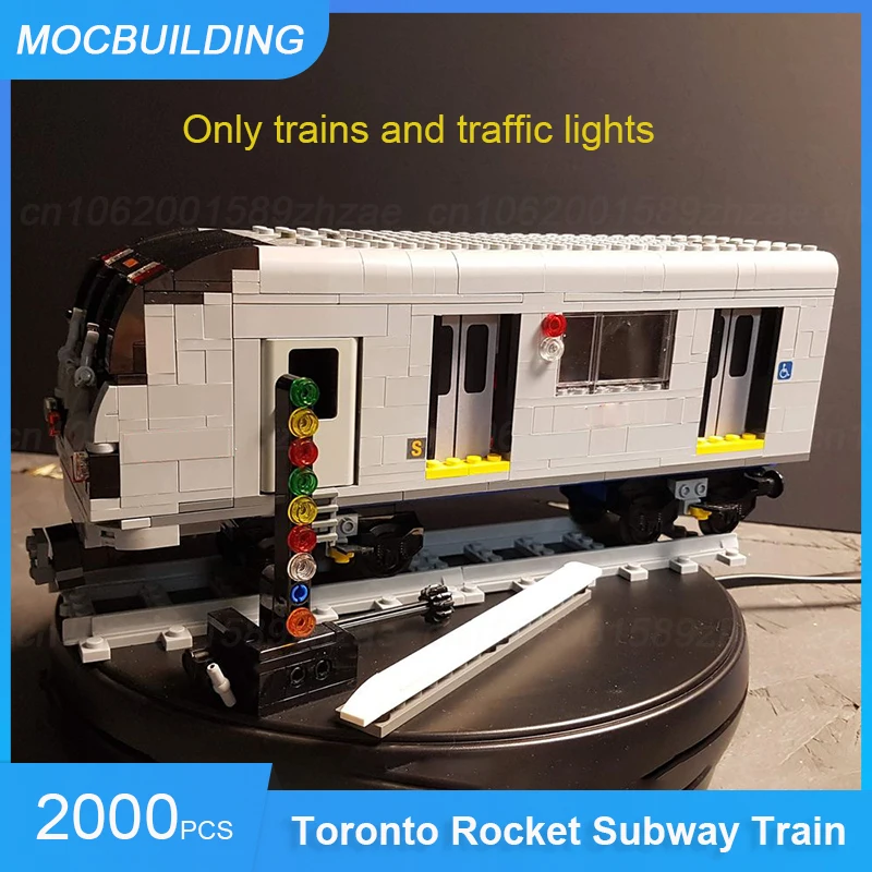 MOC Building Blocks Toronto Rocket Subway Train Mini Scale Model DIY Assemble Bricks Transportation Display Toys Gifts 2000PCS