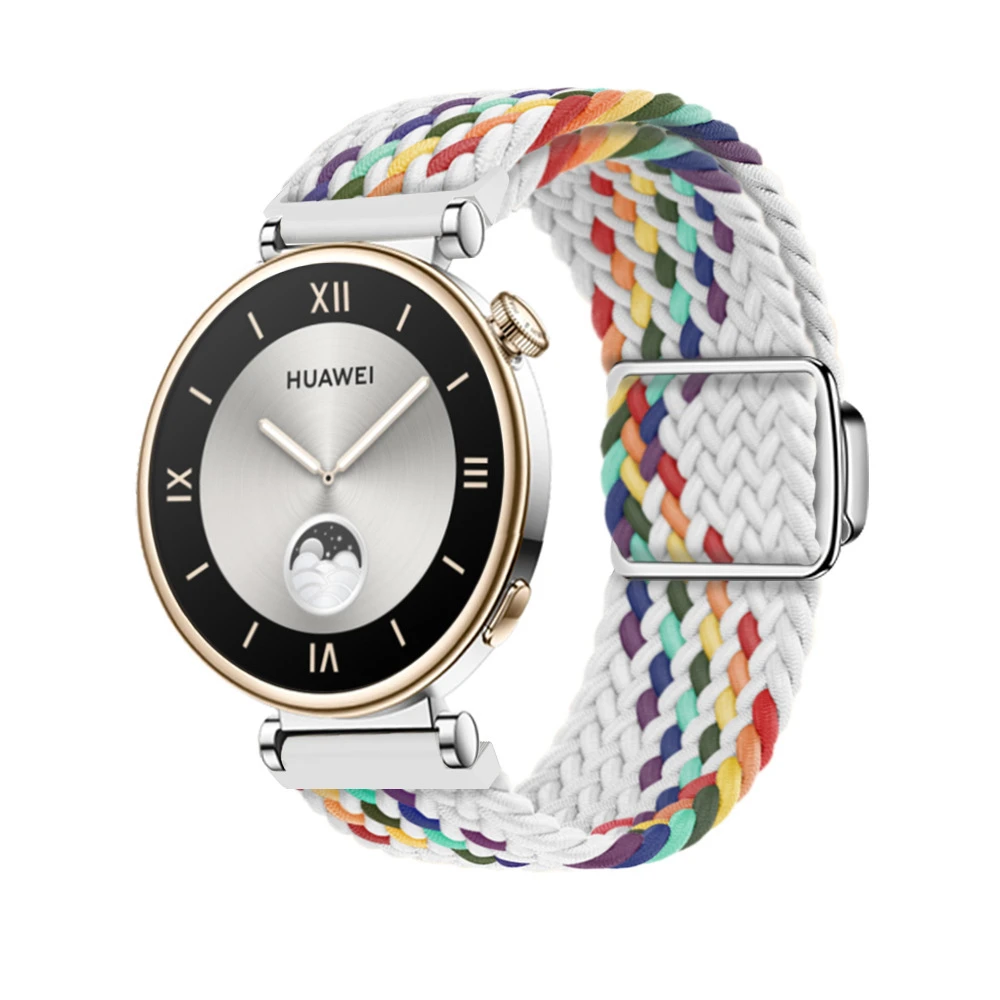 18mm nylon woven strap suitable for Huawei GT4 41mm magnetic buckle elastic loop sports breathable wristband