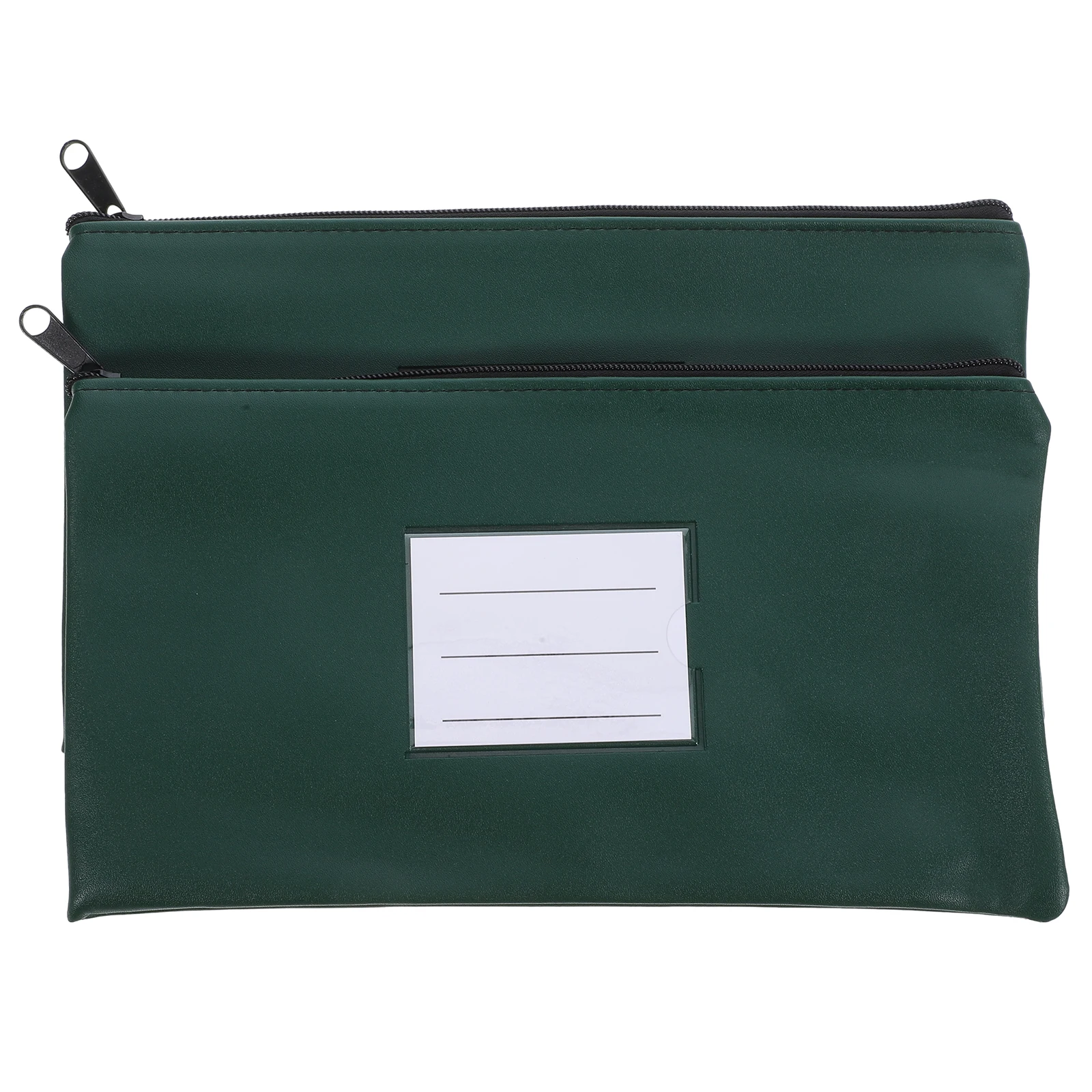 

2pcs Pu Document Bag Pouch Office File Holder Foldable Documents Organizer Portable Receipt Container For