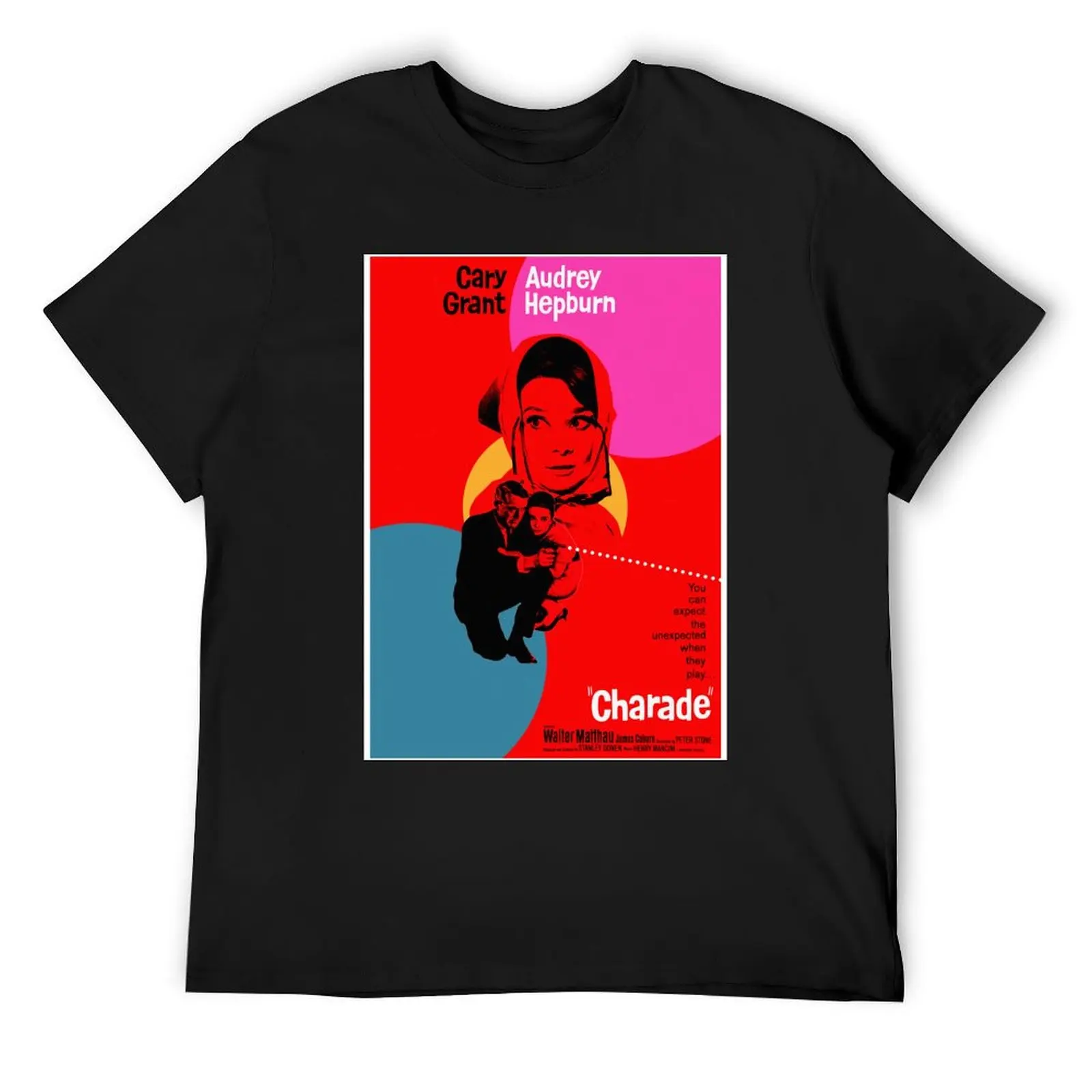 Charade (1963) - Movie poster design T-Shirt blue archive graphic t shirt vintage anime figures t shirts for men pack