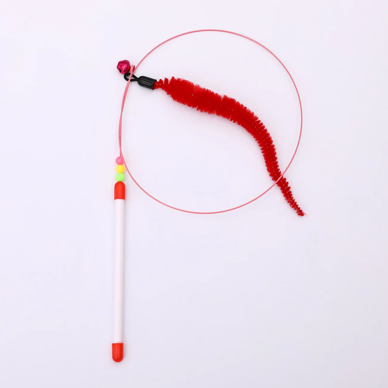 1PC Interactive Cat Toy Funny Simulation Feather fish with Bell Stick Toys for Kitten Playing Teaser Wand Toy