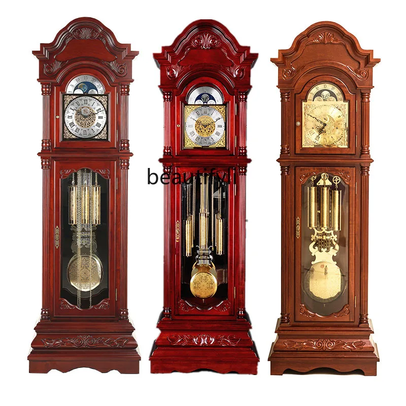 

German Hermle Eight Tone the Grandfather Clock 12 Tone Jumping Rope Movement High-End Music Clock Retro