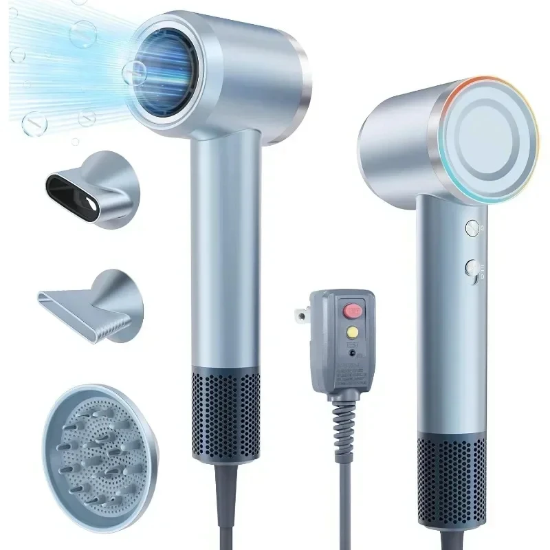 

Hair Dryer with Diffuser, 1500W High-Speed Brushless Motor, All Hair Types, Quiet Negative Ionic Blow Dryer for Home Travel Use