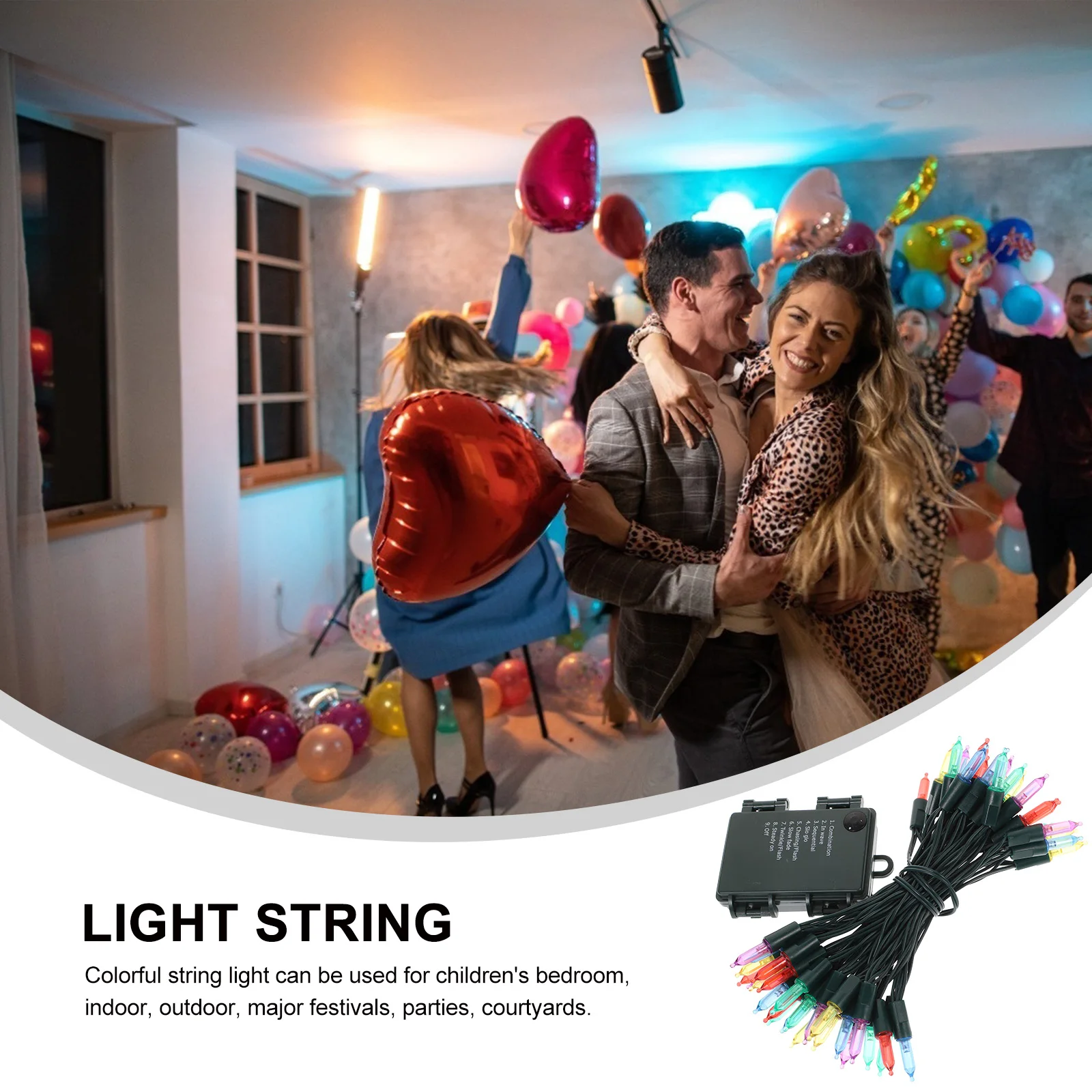 

Colorful LED Lights Operated Plastic Lantern Party String Light Decor Retro Decor Bedroom Party Holiday Outdoor Garden