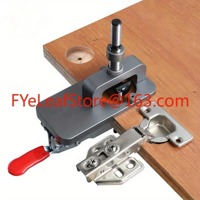 35mm Hinge Boring Jig Kit Woodworking Tools- Aluminum Alloy Hinge Hole Opener Template Puncher Locator Hardware and Diy Tools