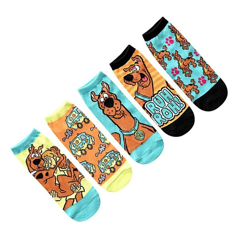 

Hot New Cartoon Anime 5pcs Kawaii Scoobys Doo Ankle Cotton Socks Couple Fashion Cute Girl Christmas Gift for Girlfriend