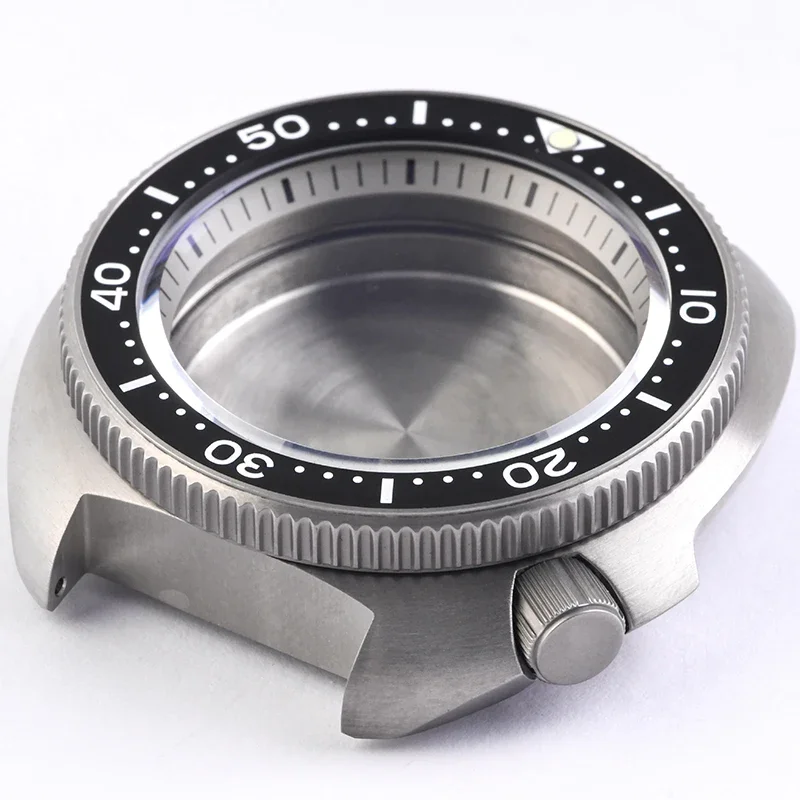 HEIMDALLR 6105 거북이 티타늄 전복 다이빙 시계 케이스 NH36 NH35 무브먼트 200m 방수 저항 투명 케이스 백