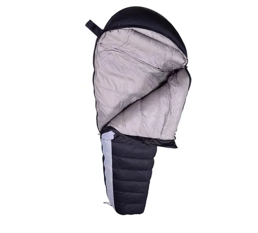 

zz all-season outdoor down camping sleeping bag with thick and warm mummy style