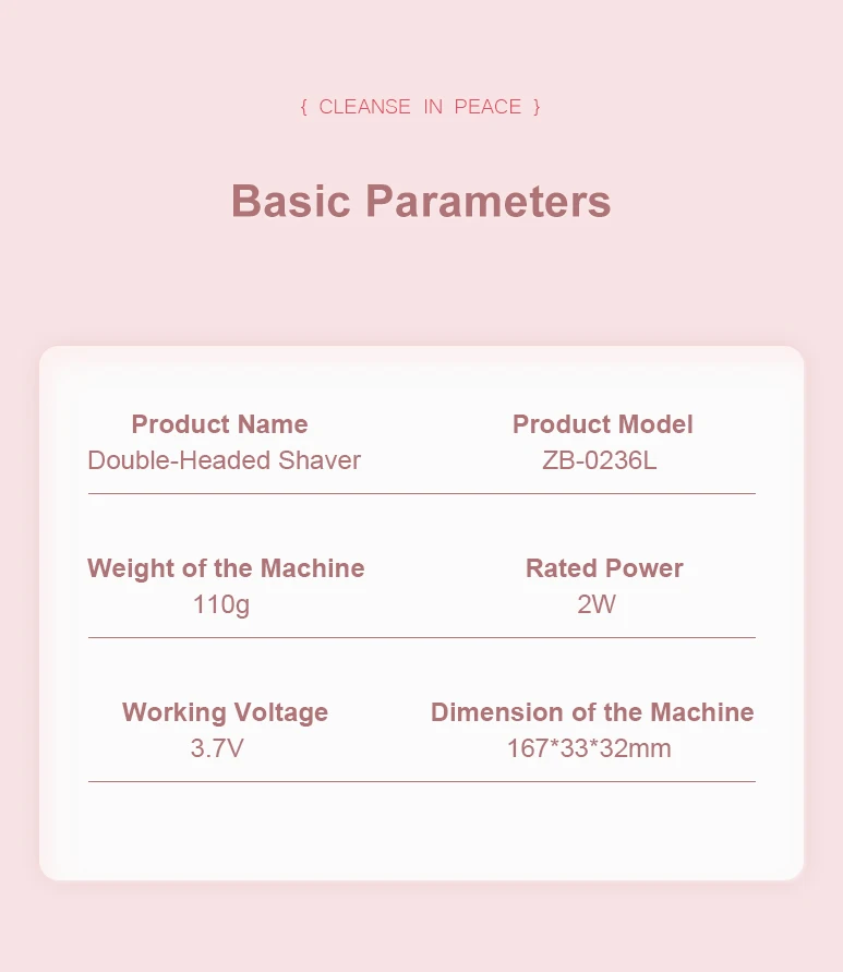 2-in-1-Elektrorasierer für Damen, Bikini-Trimmer, Gesichtsrasierer, Haarentfernung für Achselhöhlen, Beine, Damen-Körpertrimmer, wasserdicht, schmerzlos – Detail 10
