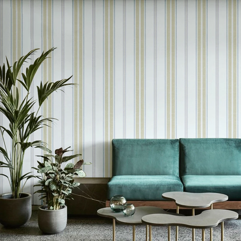 Moderno Simples Listras Mediterrâneo Papel de Parede Crianças Menino Quarto Pano de Fundo Eco-friendly Não-tecido 3d Azul