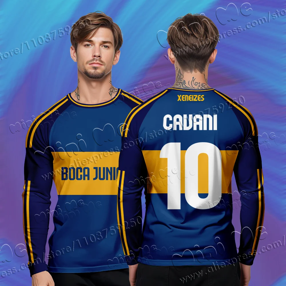 New Arrival Maradona Boca Juniors Football Jerseys Long T-Shirt Summer Breathable Sportwear Tops Women Men Training Uniform