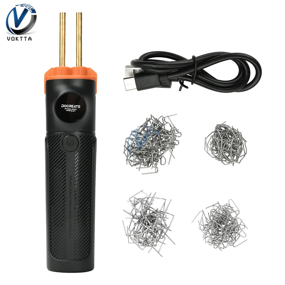 

Portable Cordless Plastic Welder 5000mAh Lithium Battery Plastic Welding Gun Bumper Repair Welding Tool with 400pcs Needles Kit