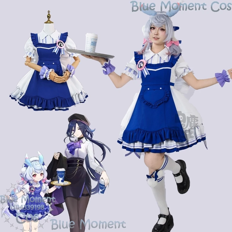 

Cute Girls Sigewinne Cosplay Costume Co-luckin Coffee Outfit Genshin Impact Lolita Dress Halloween Christmas Carnival Comic Suit