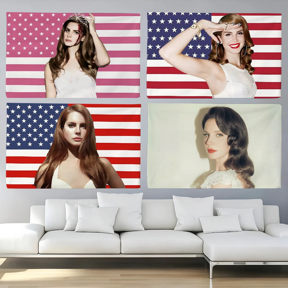 Singer L-Lana Del R-Rey  flag For Decoration Outdoor Picnic  Hanging Home Camping Party Banner