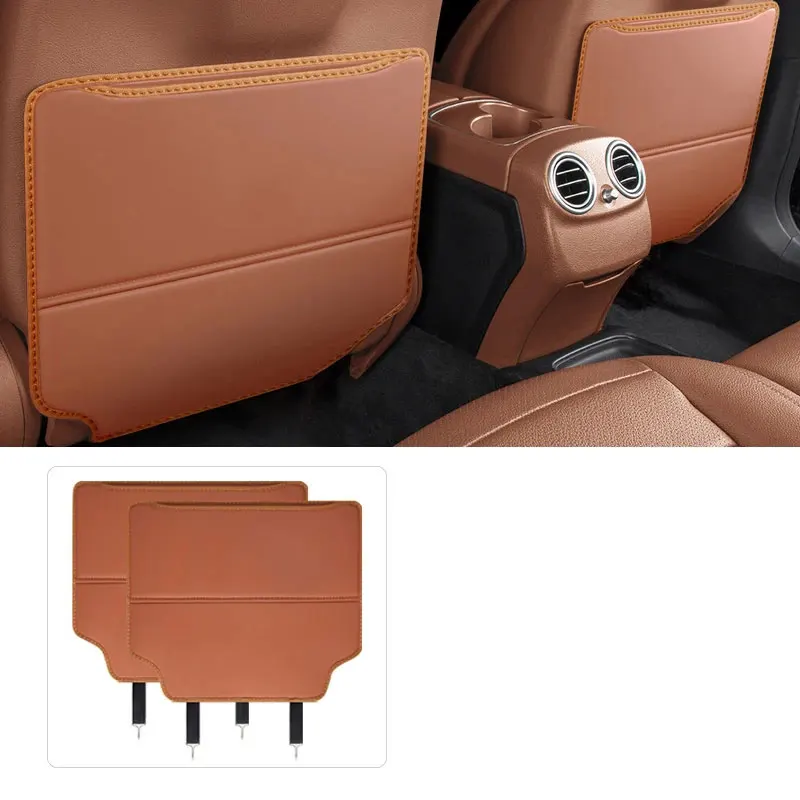 Leather Car Seat Anti-kick Mat Pad Cover Mats for Mg Hs Zs Gt 5 6 Rx5 Rx8 Gs 7 4 Accessories Protect Zx Mats Styling Kits