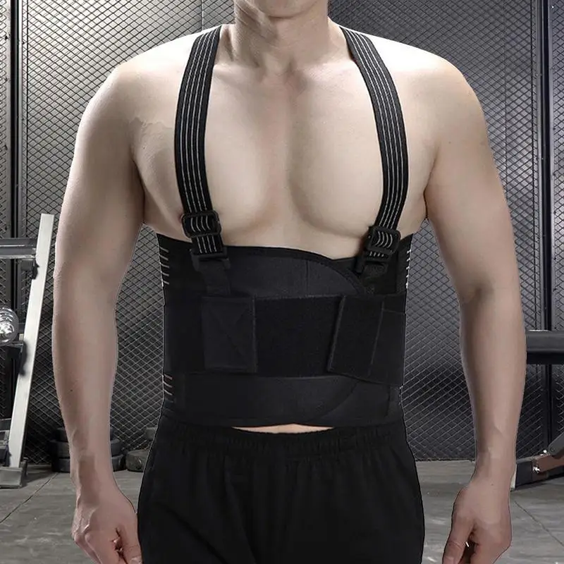 เอวสําหรับชายยืดหยุ่นกลับรั้งสําหรับ Lower Back Breathable Posture Corrector Protector Lumbar Support Pad กลับรั้งสําหรับ