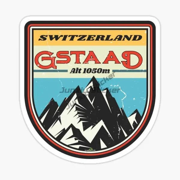 Famous Tourist City in Switzerland, Europe, with Scenic Car Stickers Suitable for Decorating Any Smooth Object Surface PVC