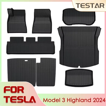 Tappetini in TPE per Tesla Model 3 2024 Highland Cargo Liner Tappetino per bagagliaio antiscivolo impermeabile Modello 3 2024 Highland Accessori