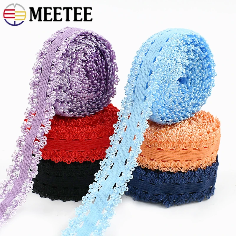 

5/10Yards 20mm Soft Elastic Band Double Lace Trim Underwear Bra Strap Rubber Bands Clothes Dress Stretch Tape Sewing Accessories