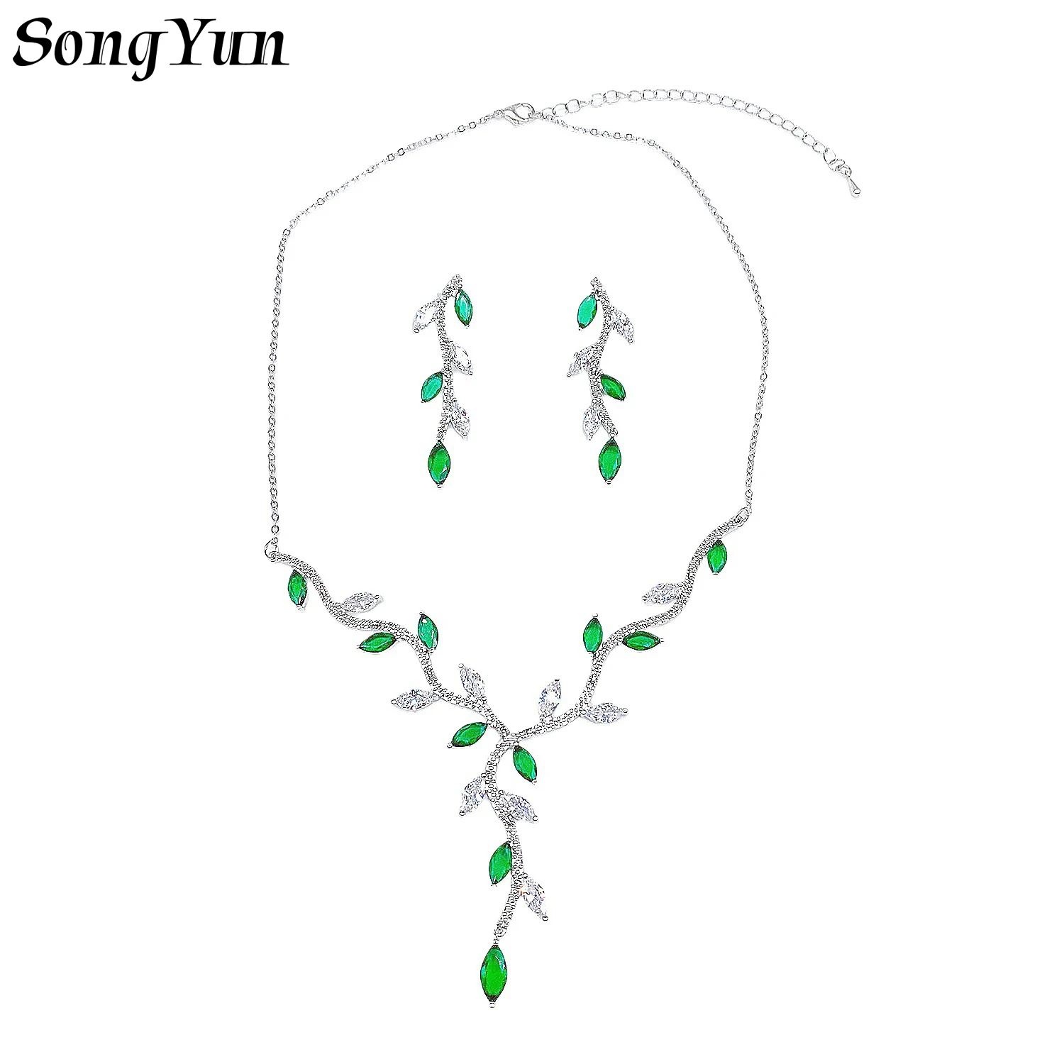 

Роскошный комплект украшений: ожерелье и серьги с кристаллами, цветами и цирконами, элегантный аксессуар для свадебного платья, ювелирный набор для банкета