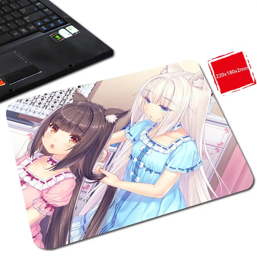 N_nekopara Diy Gaming Computer Cute Desk Accessories Mouse Gaming Desk Accessories Pad Led Mouse Pad  Small Mouse Pad Teclado Me