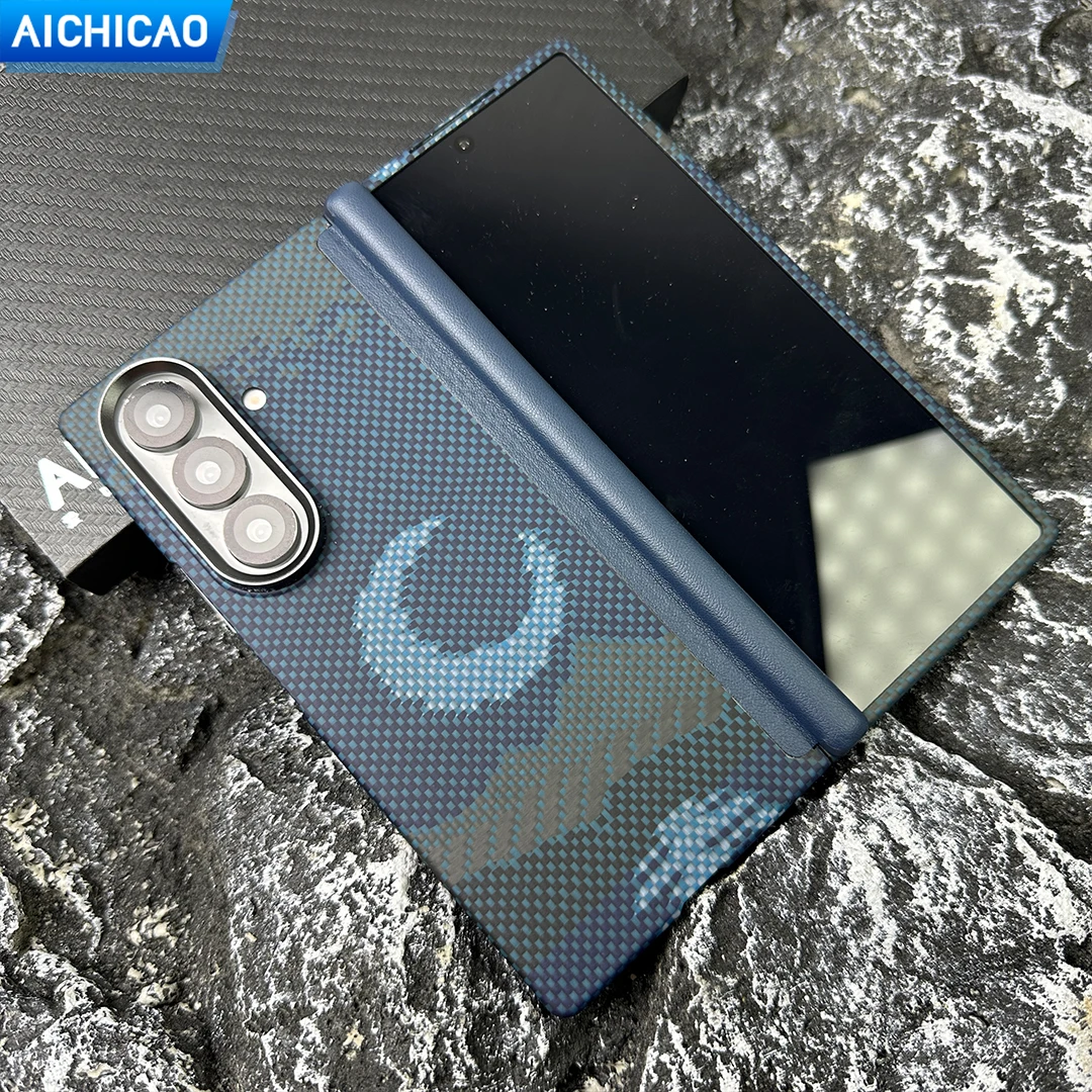 

ACC-Real Carbon Fiber Phone Case for Samsung Galaxy Z Fold 7 Aramid Fiber Case Axis hinge protecti Anti-fall busines Phone Shell