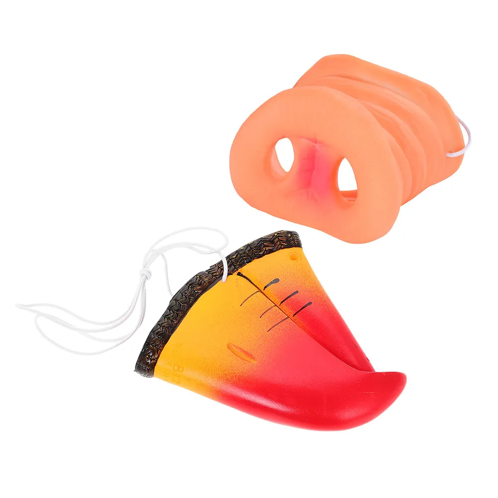 

4Pcs Lifelike Animal Nose Props Pig Nose Plus Parrot Beak Costume Mask for Cosplay Halloween Birthday Party Dress Up Carnival