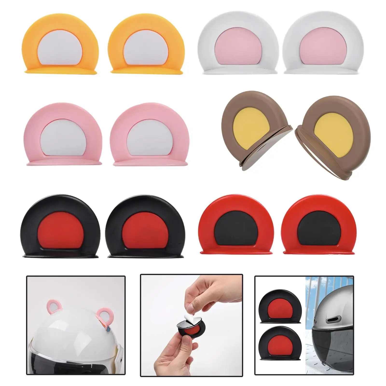 

Декоративные ушки медведя из ТПУ для мотоциклетного шлема, универсальный аксессуар для шлема, забавный декор для женщин и мужчин, для велоспорта и туризма