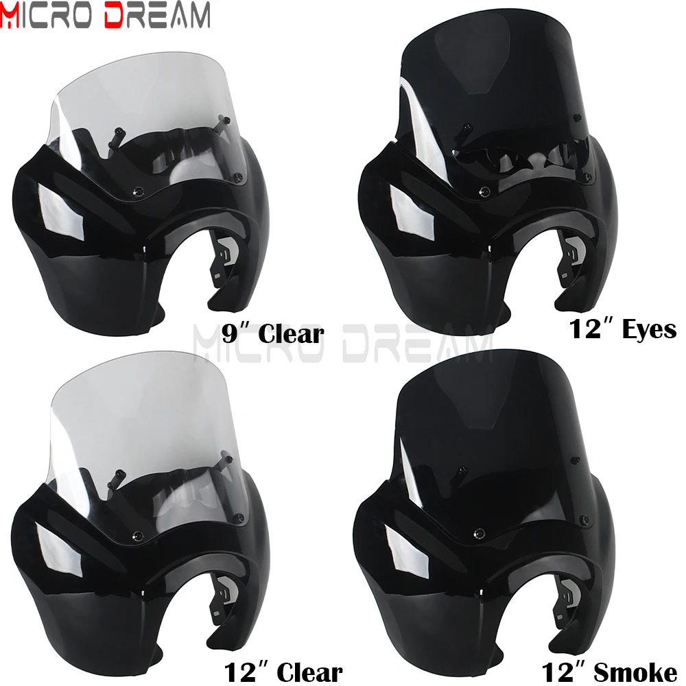 Motorcycle Fairing Windshield Kit For Harley 2006-17 Dyna Street Bob Super Glide Low Rider Front Fairing For Baja LP6 Headlight