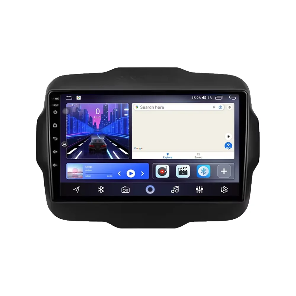 Android 15 Car Radio For Jeep Renegade 2014 2015 2016 2017 2018 Auto Stereo Head Unit Multimedia Player 5G Wifi GPS Navigation