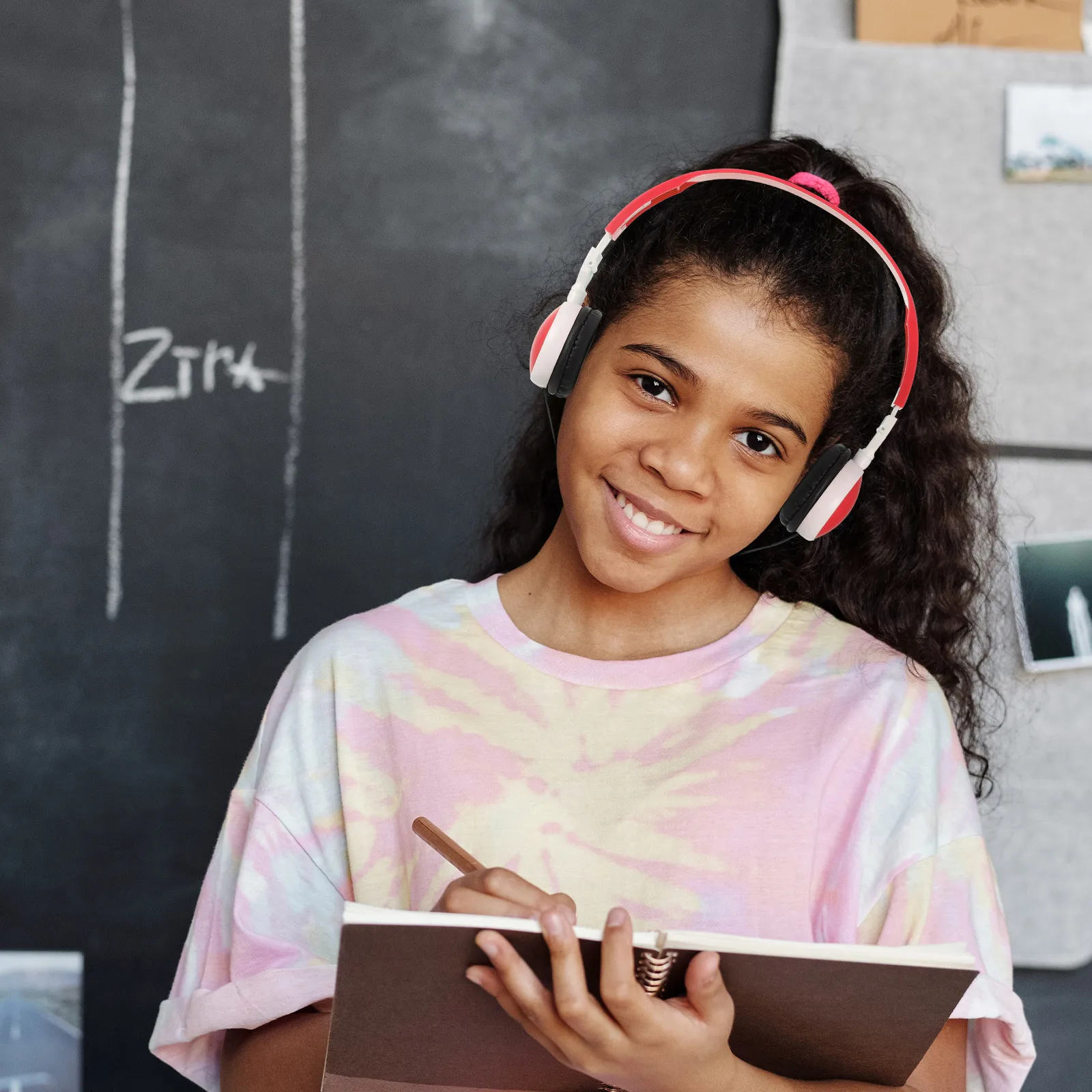 

1 Pair Kids Headphones Wired Foldable Stereo Sound For School Travel Compatible With Phone Tablet Computer Mint Green Earphone