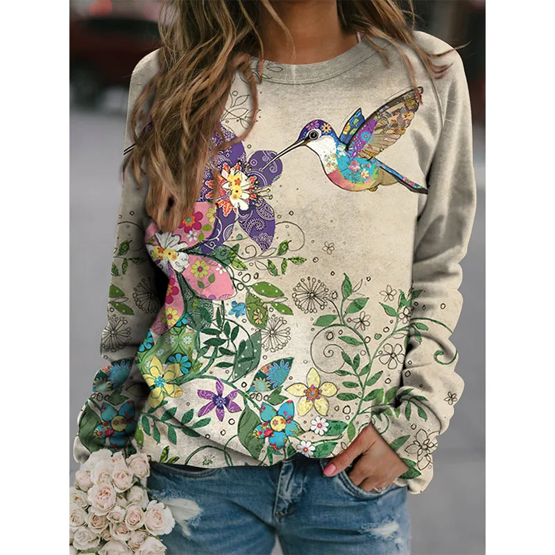 Colorful Dragonfly Hoodie Cute Rabbit 3D Print Women Hoodies Streetwear Sweatshirts Oversized Harajuku Pullover Woman Clothing